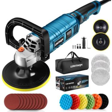 Imagem de Polidor de amortecedor LDHTHOPI 1600W 7" rotativo de 7 velocidades 100