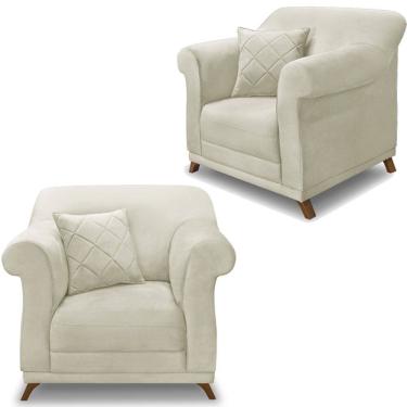 Imagem de Kit 2 Poltronas Decorativas Retro Polo Veludo 2221 Ezz