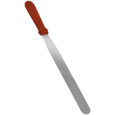 Imagem de Espátula Reta 30Cm Aço Inox Reforçada Terracota