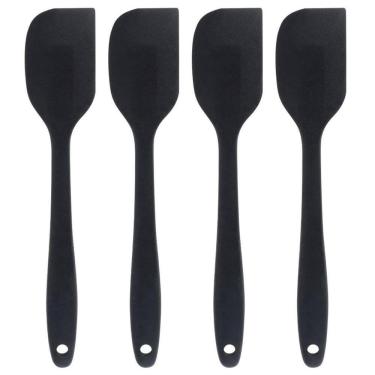 Imagem de Espatula De Silicone Preta Grande Kit 04 Un