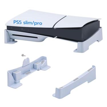 Imagem de Mcbazel Suporte horizontal para console fino PS5, suporte de base, acessórios para Playstation5 Slim Digital e UHD Edition - Branco