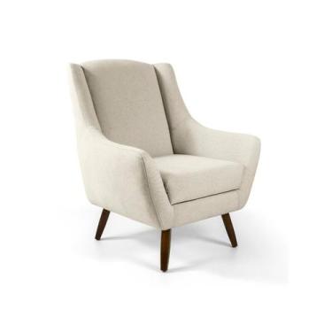 Imagem de Poltrona para Sala de Estar Pés em Madeira Juliet - Domi