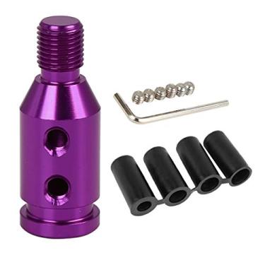 Imagem de X AUTOHAUX M12 X 1,25 Adaptador universal de manípulo de câmbio roxo para carro para câmbio não rosqueado
