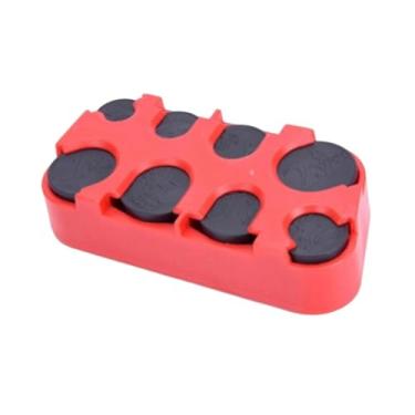 Imagem de WeiLaiKeQi Organizador de porta-moedas retangular com vários compartimentos, suprimentos para presentes, dispensador de moedas, caixa de armazenamento, Vermelho