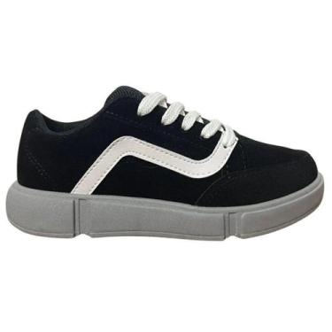 Imagem de Tênis molekinho menino casual 2838.129, Preto branco, 33