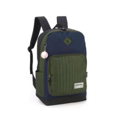 Imagem de Mochila Costas Juvenil Chaveiro Bolinha Baseball Up4you, Azul