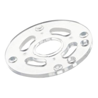 Imagem de Auaurly 2 peças de base redonda transparente de 15 cm substitui DNP613, compatível com roteadores compactos DWP611, DCW600B, substituição de placa de base de roteador durável