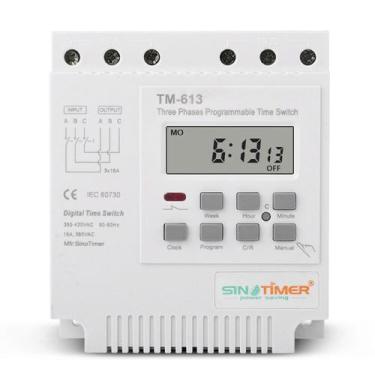 Imagem de SINOTIMER TM613 380v Interruptor de temporizador trifásico com luz de 