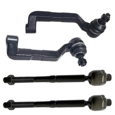 Imagem de HHCM Kit de haste de direção externa frontal e interna de 4 peças ES800430 ES800431 EV800432 para Chrysler 300 2005-2010 AWD 3,5L 5,7L, extremidades de direção para Dodge Charger 2007-2010 AWD, Magnum