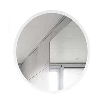 Imagem de Armário de espelho de banheiro espelho de parede espelho redondo armário suspenso com armazenamento de prateleiras adequado para banheiro banheiro estilo simples (tamanho: redondo)