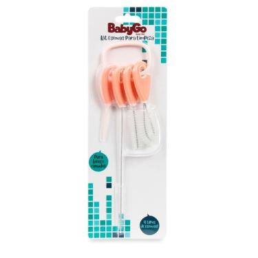 Imagem de Kit Escovas Baby Go para Limpeza de Bicos e Canudos  4 Tipos de Escova