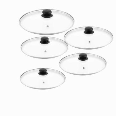Imagem de Jogo Tampa De Vidro Para Panelas Caçarolas 16 18 20 22 24 - Multi Alum