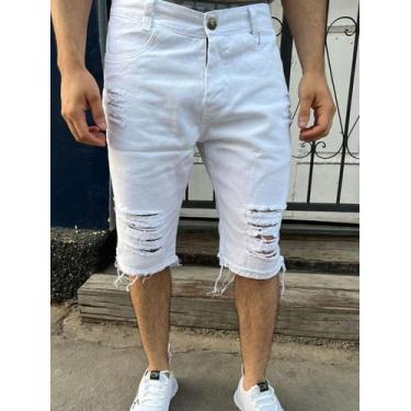 Imagem de Short Jeans Branco Masculino - A Onda Da Moda
