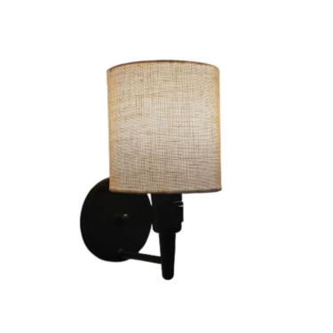 Imagem de Arandela Cilíndrica Md-2030 Preto Com Liga e Desliga Cupula Rustico Bege - Bivolt