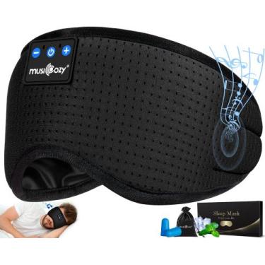 Imagem de Faixa de cabeça Sleep Headphones MUSICOZY Bluetooth 5.2 com máscara pa