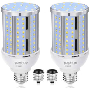 Imagem de Lâmpada LED Corn 60W (2 un),6900LM, 5000K,fanless, base E26/E39,ideal para garagem, galpão, fábrica, oficina e área externa,XYCN.