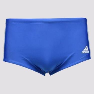 Imagem de Sunga Adidas 3 Listras Azul e Branco-Masculino