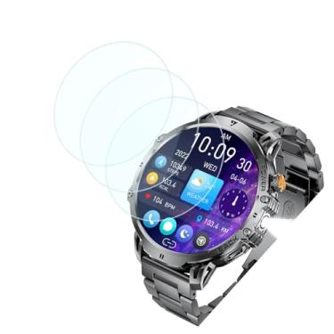 Imagem de Futanwei Protetor de tela para relógios inteligentes militares LIGE EF13 4,7 cm [pacote com 3] película de vidro temperado HD [dureza 9H] [antiarranhões] [livre de bolhas] compatível com smartwatch