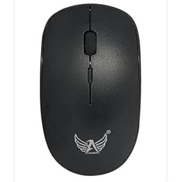 Imagem de Mouse Sem Fio Atoni, 2.4GHz, Sensor Óptico, 800-1600 DPI, Preto