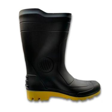 Imagem de Bota Impermeável Borracha Preta Motoqueiro/Jardim/Chuva - Pega Forte, 