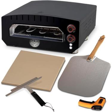 Imagem de Forno elétrico de pizza ao ar livre, cozimento de bancada, aquece até 750 graus, pronto para usar, perfeito para uso interno e externo