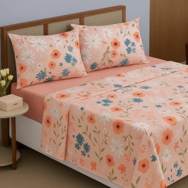 Imagem de Jogo De Lençol Casal Queen 400 Fios Com Elástico 4 Peças Cama Box Super Queen(Estampa 20)