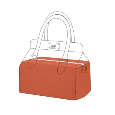 Imagem de DGAZ Inserção de almofada para bolsas Hermes Toolbox, modelador de travesseiro sedoso para bolsas de mão de luxo (laranja vitalidade, caixa de ferramentas 26)