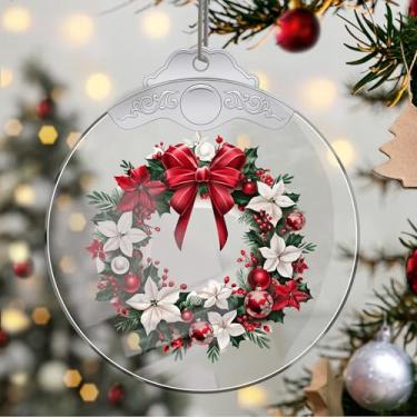 Imagem de Enfeites de Natal, guirlanda de cristal, enfeites de árvore de Natal feitos à mão, decoração de carro e casa - presentes de Natal, decoração de artesanato em acrílico, ideias de troca de presentes