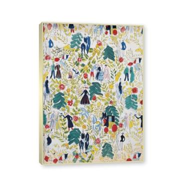 Imagem de Moldura de champanhe. Impressões Raoul Dufy, (A Walk in the Woods), pôster de viagem vintage, arte impressionista, imagem de arte de parede em tela para decoração de casa. 40 x 56 cm - 15,7 x 20,1 pol