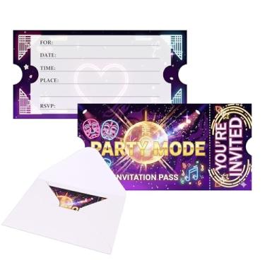 Imagem de Tintinwiwigo 20 peças de cartões de convite de aniversário com tema de caçador, decorações de aniversário com tema de caçadores, convites de festa com envelopes brancos, convites de festa Vip de filme