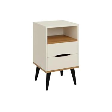 Imagem de Mesa de Cabeceira OLD 2 Gavetas e Nicho Para Quarto Moderno e Elegante