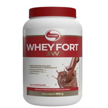 Imagem de Whey Fort 3W Chocolate Vitafor 900g