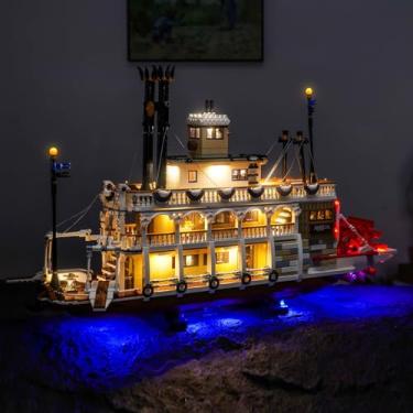 Imagem de Hilighting Upgraded Led Light Kit Compatible with Lego River Steamboat Building Set, Lights Decoration Compatible with Lego 21356 (Model Not Included)