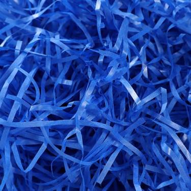 Imagem de Papel enrugado e de enchimento, embalagem de fragmento, papel de almofada de grama, caixas de presente de aniversário de casamento, decoração de cesta, 100 ml, azul marinho