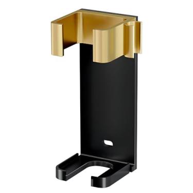 Imagem de Suporte de secador de cabelo montado na parede, suporte de alisador de cabelo de aço inoxidável, organizador de ferramentas de cabelo para banheiro doméstico