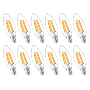 Imagem de Lâmpadas LED de candelabro FLSNT 5,5 W 800 LM B11 E12 2700K, pacote co