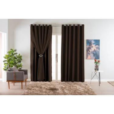 Imagem de Cortina Blackout Com Voil 4,00m X 2,50m Tecido Para Quarto E Sala - Be