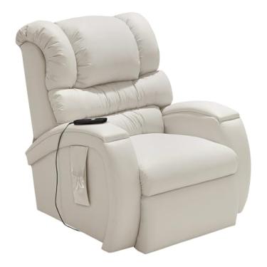 Imagem de Poltrona Reclinável Imperial Zero Wall Motorizada em Corano Gelo Premium Conforto Casa Imperial
