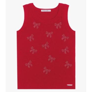 Imagem de Regata Básica Infantil Feminina Trick Nick Vermelho-Feminino