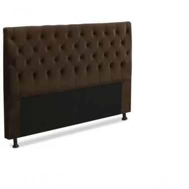 Imagem de Cabeceira Cristal 1,60 Cm Para Cama Box Queen Suede Marrom