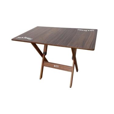 Imagem de Mesa Dobrável 110x70 Madeira Personalizada Jack Imbuia - Cor: Marrom