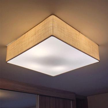 Imagem de Plafon Para Sala De Tv Quadrado Tv-3051 Cúpula Cor Palha