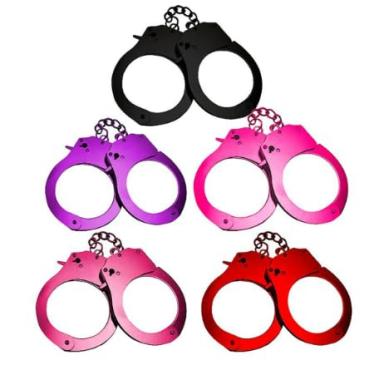 Imagem de Algemas de Metal Coloridas com Chave – Resistentes, Ajustáveis e com Trava de Segurança para Momentos a Dois| Roxo