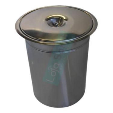 Imagem de Lixeira 12LTS 25X50CM Pia Cozinha Embutir No Granito Em Inox