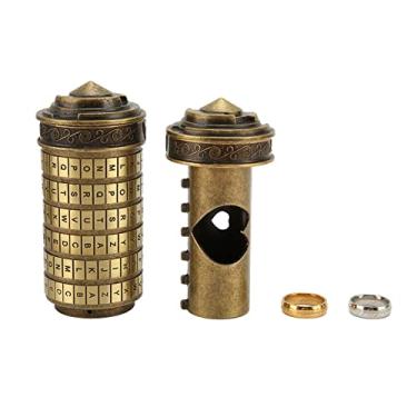 Imagem de RiToEasysports Clássico Diy Configuração Carta Senha Bloqueio Prático Bronze Verde Liga de Zinco Brinquedo para Proposta Surpresa