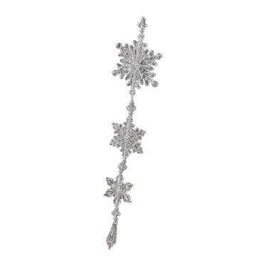 Imagem de oshhni Enfeite de floco de neve para pendurar, pingente deslumbrante e criativo para decoração de árvore de Natal, ideal para jardim e ambientes internos no, Style C