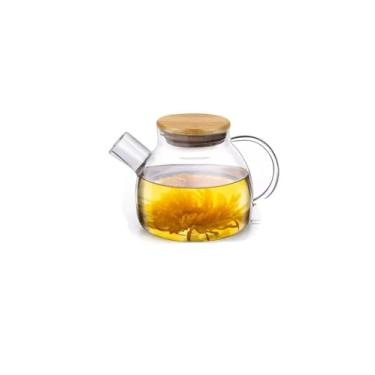 Imagem de Chaleira Premium de Vidro Borossilicato com Tampa de Bambu, 1L, para Café e Chá