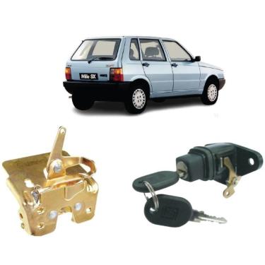 Imagem de Kit Fechadura + Cilindro Porta Mala Fiat Uno 96 Até 04 - Un - 2 [f103]