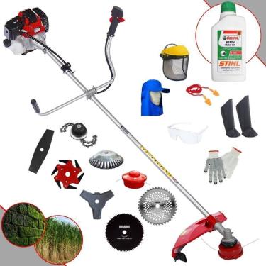 Imagem de Roçadeira Lateral Rt52l + 6 Facas + Epi + óleo Stihl 2t