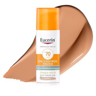 Imagem de EUCERIN Protetor Solar Facial Oil Control Cor Média FPS 70 50ml, Antioleosidade, Proteção UVA, UVB e Luz Visível, Pele Oleosa
